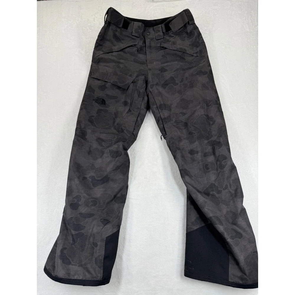 The North Face DryVent Snowboard Pants 32 Grey Camo Waterproof Ski Trousers READ
